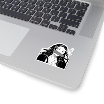 Demon slayer nezuko kiss cut sticker